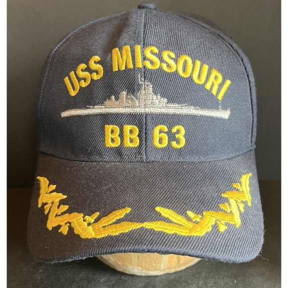 USS MISSOURI BB-63 Snapback Hat Cap Made In USA Embroidered - Picture 1 of 7